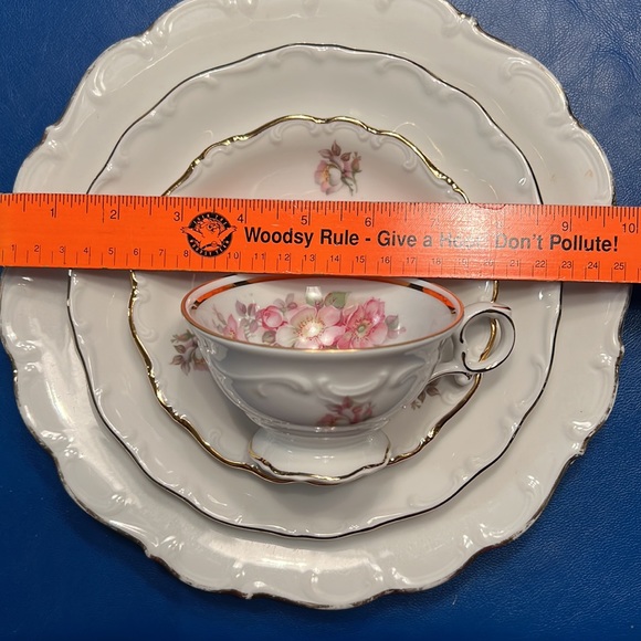 Schumann Arzburg Germany Briar Rose with Gold Trim 4 Place Settings - Picture 10 of 10